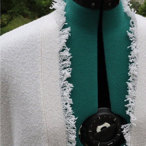 One Grey Day Long White Cardigan - Picture 2 of 6